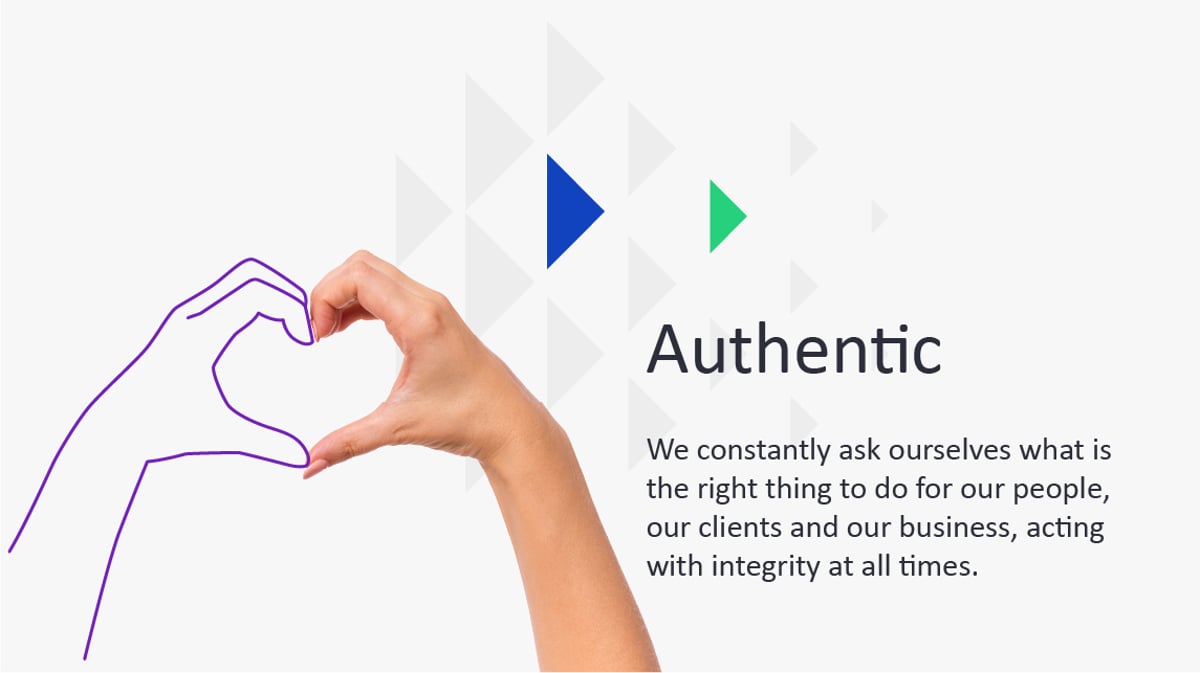 our values - authentic